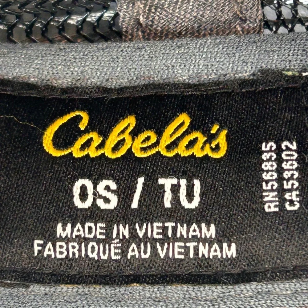 Cabela's Script Logo Mens Green Cabela's Trucker Hat Mesh Snapback OSFM